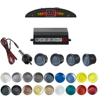 Parking Sensor Kit Backup Sensor Kit Reverse Sensor for Car 20 Color Options for Probes Adjustable Alarm Volume Professional Sensore de Reversa para Carro Safe Driving Assistant Livid Grey (7 Count)