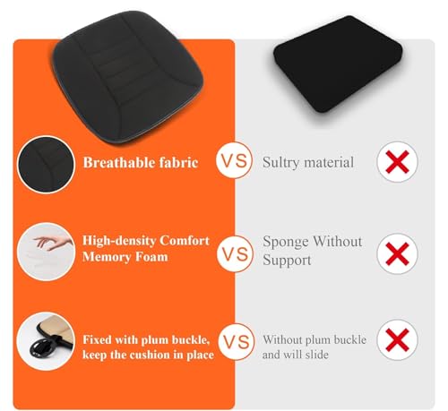 Memory Foam Car Seat Cushion for Driver and Office Chair Comfort
