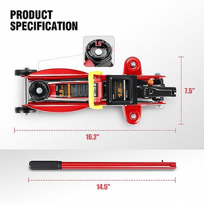 1.5 Ton Car Floor Jack Low Profile Hydraulic Trolley Service