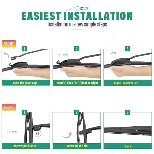 Windshield Wiper Blades Replacement for Honda HRV HR