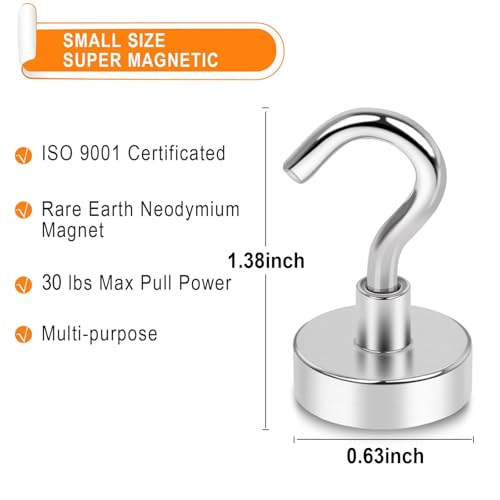 35 Pcs Magnetic Hooks 30Lbs+ Strong Magnet Hook for Cruise Cabins