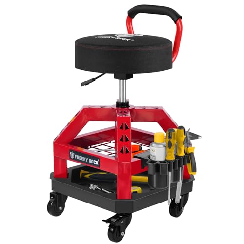 Rolling Shop Stool with Wheels