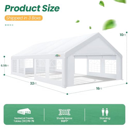 Carport 16x32 FT Party Tent Heavy Duty