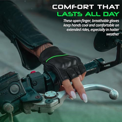 Motorcycle Gloves Men's Leather Motorbike Gloves Touchscreen Function