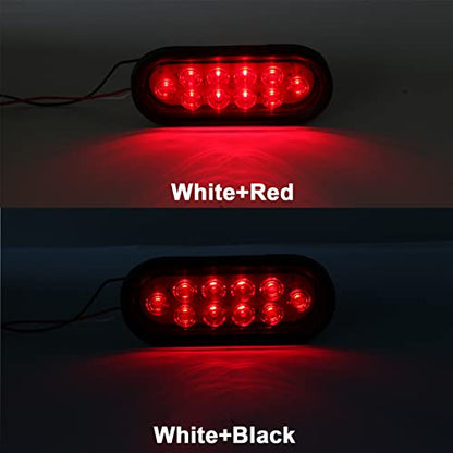 6 Inch Oval LED Trailer Tail Lights 10 LED (10 Count)