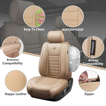 Nappa Leather Car Seat Covers Full Set