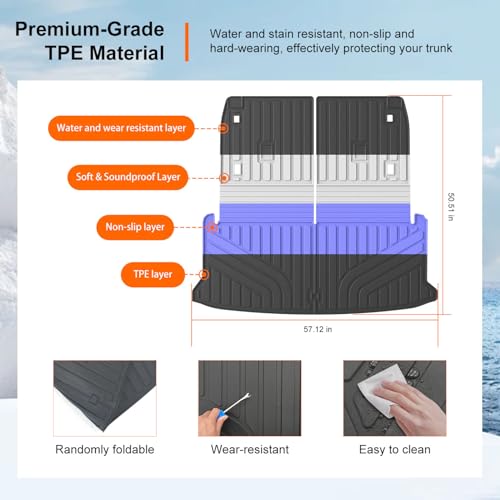 Cargo Mat Compatible with 2024 2025 2026 Lexus TX350 TX500H TX550H+