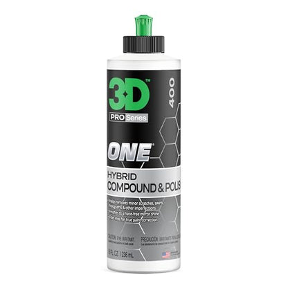 One Car Scratch & Swirl Remover Hybrid Rubbing Compound & Polish Buffing Compound for True Paint Correction 8oz Made in USA (8 Fl Oz)