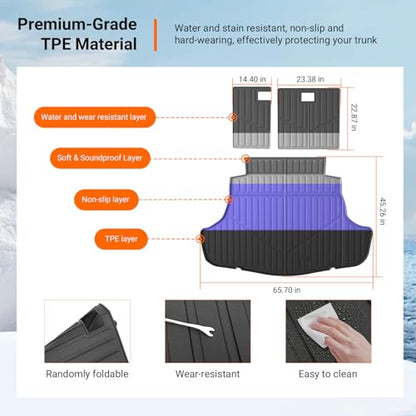 Cargo Mat & Backrest Mats Compatible with 2025 2026 Toyota Camry