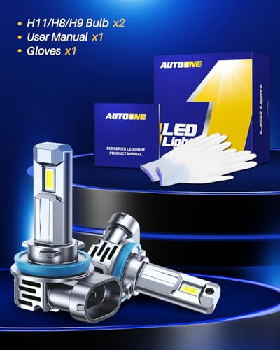 H11/H9 Bulb, No Flicker H11 Lights, 60000LM with Cooling Fan, H9/H8/H11 Car Bulbs Plug and Play, IP68, Pack of 2 (2 Count)