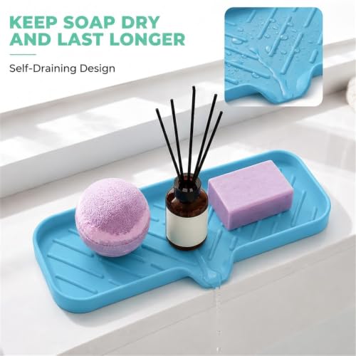 Silicone Soap Dish with Drain Spout