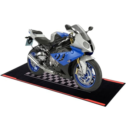 Motorcycle Mat Garage Floor Rug Washable Parking Mats for Garage Floors Non Slip Oil Absorbent Pad Rubber Backing Layer Protects Floor