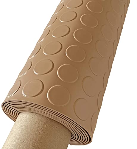 Large Coin Pattern Vinyl Garage Floor Protector Mat