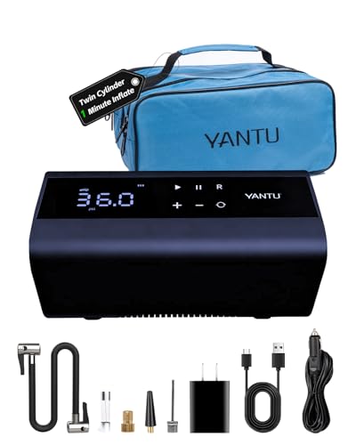 Dual Cylinder Tire Inflator Portable Air Compressor With 8.3