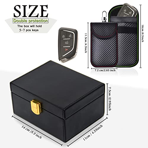 Faraday Box & 2 Pack Faraday Bag for Key Fob Protector (3 Count)