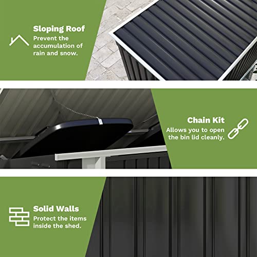 6x3 FT Horizontal Metal Shed