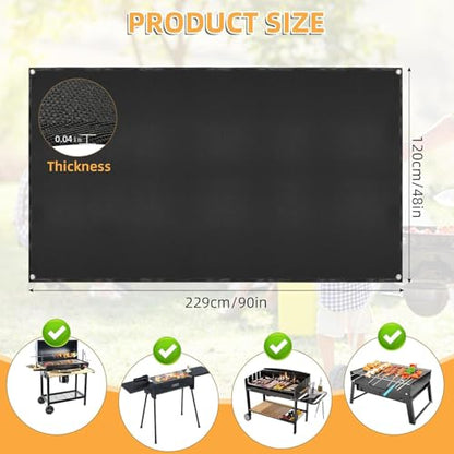 Under Grill Mat for Outdoor Grilling