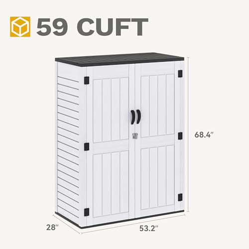 59 Cu. Ft. Vertical Storage Shed