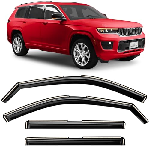 in Channel Extra Durable Rain Guards for Jeep Grand Cherokee L 2021