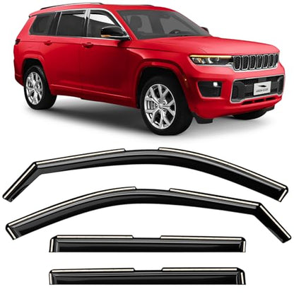 in Channel Extra Durable Rain Guards for Jeep Grand Cherokee L 2021