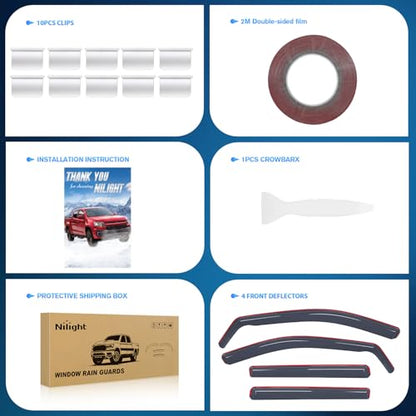 in Channel Rain Guards for Toyota RAV4 2019 (4 Count)