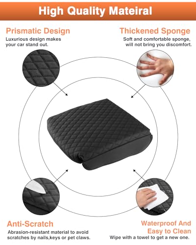 Custom Fit for Center Console Cover Acura MDX 2022 2023 2024 2025 2026 Accessories Armrest Cover Center Console Pad PU Leather Armrest Seat Box Cover Protector Anti