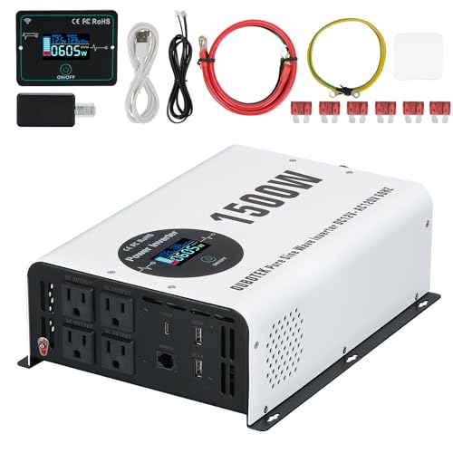 1500W Pure Sine Wave Power Inverter 12V to 120V AC