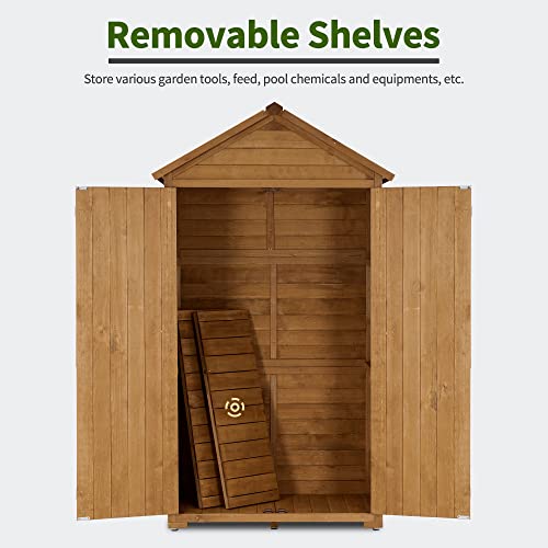 Outdoor Storage Cabinet with 2 Shelves