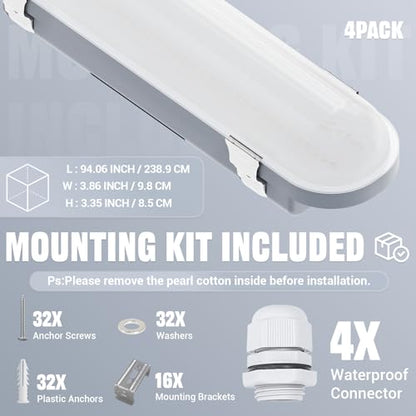 8FT LED Vapor Tight Light 120 (4 Count)