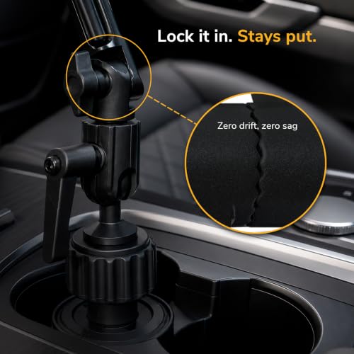 Premium Cup Holder Tablet Mount Fits Vehicle Cupholders 2.75"