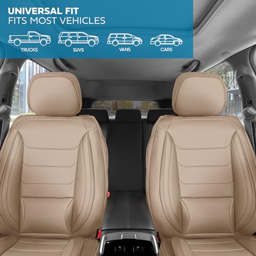 Curated Elite Leather Seat Covers for Cars & SUVs (2 Count)
