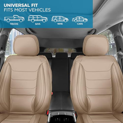 Curated Elite Leather Seat Covers for Cars & SUVs (2 Count)