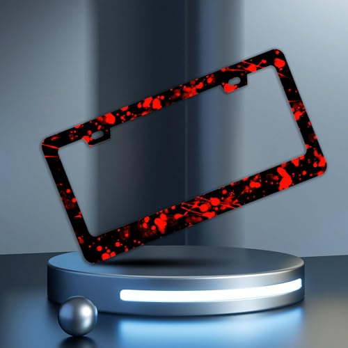 Blood Splattered Red Black License Plate Frames