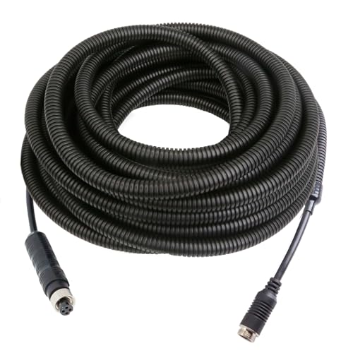 4 Pin Backup Camera Cable with Corrugated Tube Cover