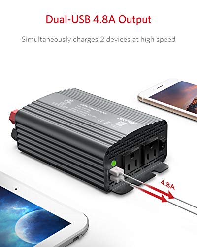 500W Power Inverter for Vehicles DC 12V to AC 110V Car Plug Adapter