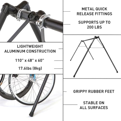 A Frame Portable Bike Storage Rack with Travel Bag