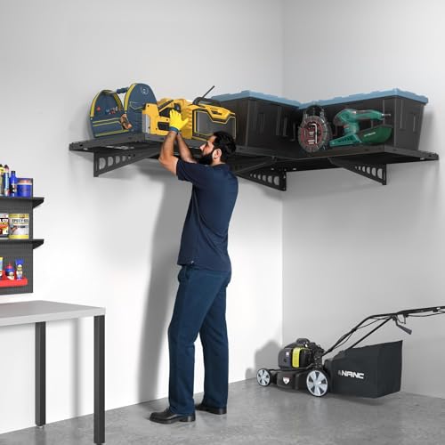 2 Pack 2x4ft Corner Wall Shelving Garage Storage Rack (2 Count)