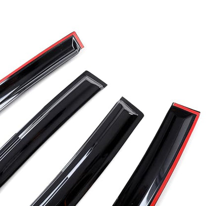 Outside Mount Window Visors Rain Guards for Honda Civic 4Dr Sedan 2016 (4 Count)