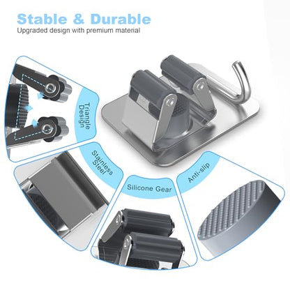 2 Pack Broom Holder Wall Mount (2 Count)