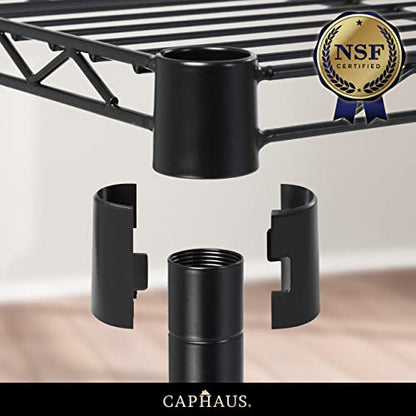 NSF Adjustable Height Wire Shelving Unit w (4 Count)