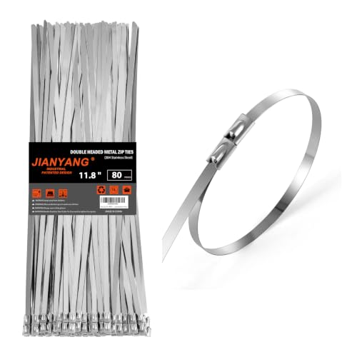 Metal Zip Ties 11.8 Inch 304 Stainless Steel Zip Ties Multi
