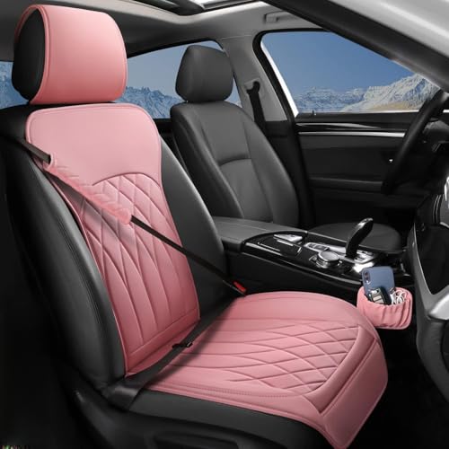 1 Pack Waterproof Front Car Seat Cover for Car Truck SUV Pink