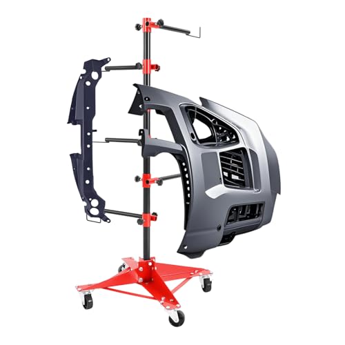 Panel Tree Stand for Painting Rotatable FreeStanding Panel Paint Holder with Wheels Adjustable Center Post for Hang Automotive Doors Fenders Bumpers