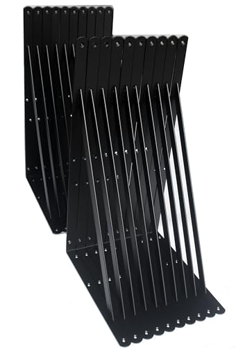 20 Pack L20 x H 12" Black Heavy Duty Shelf Brackets with Screws Metal Shelf Brackets Shelf Support Angle Brackets for Shelves L Brackets Heavy Duty Floating Shelf (20 Count)