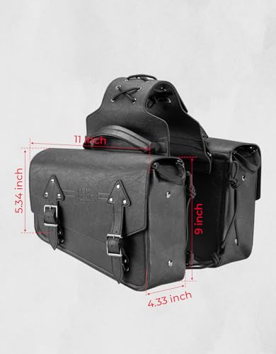 Motorcycle Saddlebags PU Leather Side Bags 12L