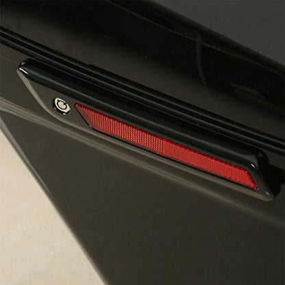 Motorcycle Stretched Saddlebags with Chrome Conversion Brackets Fit For Harley Softail Deluxe Heritage Softail 1984