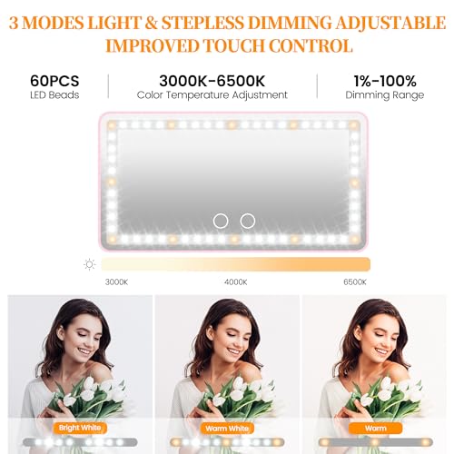 Car Sun Visor Vanity Mirror with Lights