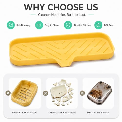 Silicone Soap Dish with Drain Spout