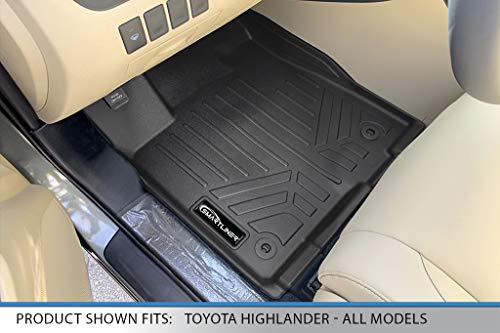 MAXLINER All Weather Custom Fit 2 Row & Cargo Liner Behind The 2nd Row Floor Mat Liner Set Compatible with 2014