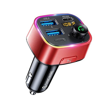 Bluetooth 5.4 FM Transmitter Car Adapter 48W